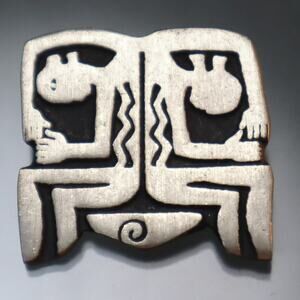 Vintage Alice Seely People Brooch Pin